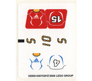 LEGO Wit Sticker Sheet for Set 3568 (55000)