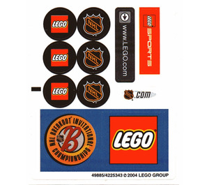 LEGO White Sticker Sheet for Set 3579 (49885)