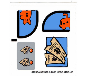 LEGO White Sticker Sheet for Set 3830 (62250)