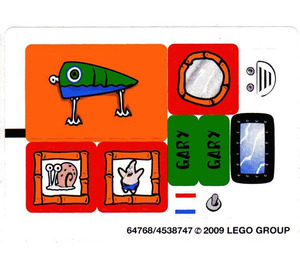 LEGO Wit Sticker Sheet for Set 3834 (64768)