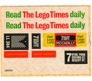 LEGO White Sticker Sheet for Set 384 / 760-2