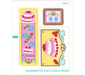 LEGO White Sticker Sheet for Set 41006 (14249)