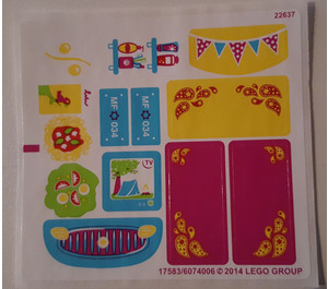 LEGO White Sticker Sheet for Set 41034 (17583)