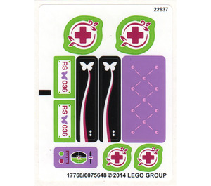 LEGO Wit Sticker Sheet for Set 41036 (17768 / 17770)