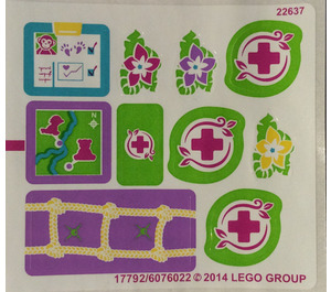 LEGO White Sticker Sheet for Set 41038 (17792)