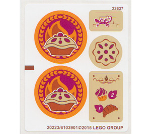 LEGO White Sticker Sheet for Set 41074 (20223)