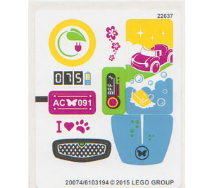 LEGO Weiß Aufkleber Sheet for Set 41091 (20074 / 20076)