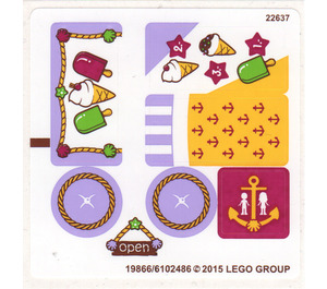 LEGO blanc Autocollant Sheet for Set 41094 (19866 / 19868)