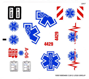 LEGO White Sticker Sheet for Set 4429 (10581)