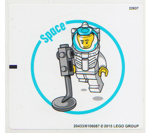 LEGO White Sticker Sheet for Set 45102 (20433)