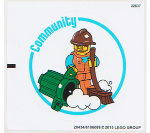 LEGO White Sticker Sheet for Set 45103 (20434)