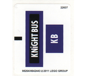 LEGO Weiß Aufkleber Sheet for Set 4866 (98264)