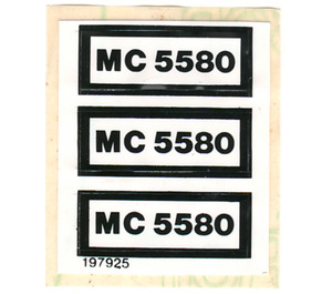 LEGO White Sticker Sheet for Set 5580