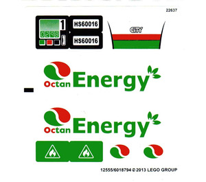 LEGO White Sticker Sheet for Set 60016 (12555)