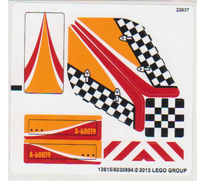 LEGO blanc Autocollant Sheet for Set 60019 (13615 / 16458)