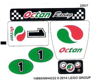 LEGO White Sticker Sheet for Set 60053 (14860)