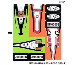 LEGO White Sticker Sheet for Set 60058 (14879 / 17103 / 6065800)