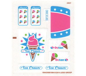 레고 White Sticker Sheet for Set 70804 (16443)