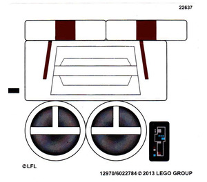 LEGO White Sticker Sheet for Set 75004 (12970)