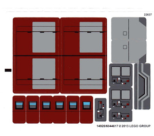 LEGO White Sticker Sheet for Set 75025 (14920)