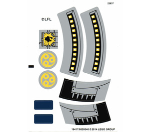 LEGO White Sticker Sheet for Set 75042 (16417)