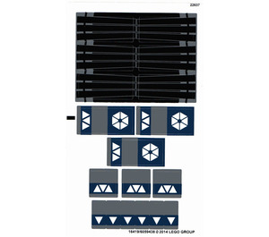 레고 White Sticker Sheet for Set 75044 (16419)