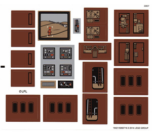 LEGO White Sticker Sheet for Set 75059 (16421 / 18114)