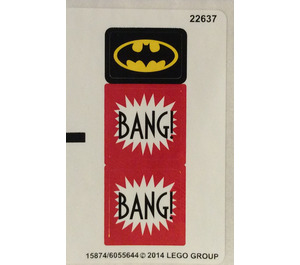LEGO Wit Sticker Sheet for Set 76013 (15874)