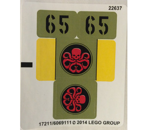 LEGO Wit Sticker Sheet for Set 76017 (17211 / 17755)