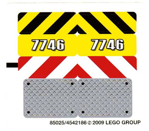 LEGO White Sticker Sheet for Set 7746 (85025)