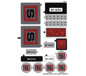 레고 White Sticker Sheet for Set 79116 (17550)