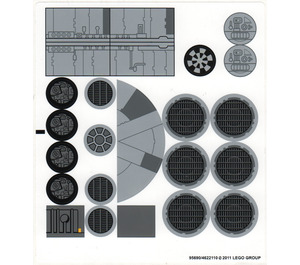 LEGO White Sticker Sheet for Set 7965 (95690)