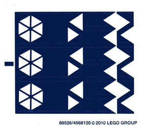 LEGO White Sticker Sheet for Set 8086 (88526)