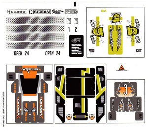 LEGO White Sticker Sheet for Set 8154 (63217)