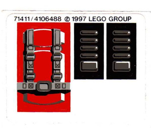 LEGO White Sticker Sheet for Set 8215 (71411)