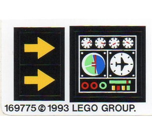 LEGO White Sticker Sheet for Set 8412