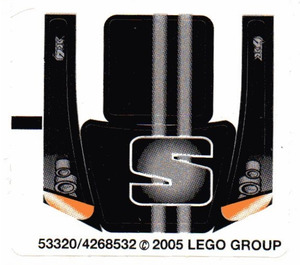 LEGO Weiß Aufkleber Sheet for Set 8658 (53320)