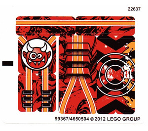 LEGO White Sticker Sheet for Set 9092 (99367)