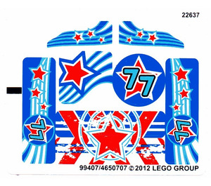 LEGO White Sticker Sheet for Set 9094 (99407)