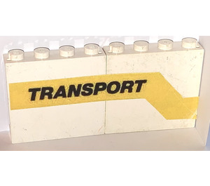 LEGO White Stickered Assembly of two Panel (4215) with Transport Sticker Right