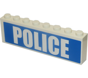 LEGO Valkoinen Stickered Assembly with Police Sticker