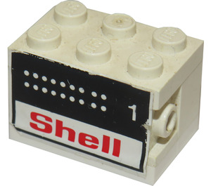 LEGO Weiß Stickered Assembly with Shell 1