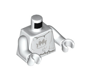 LEGO Wit Stone Standbeeld Minifiguur Torso (973 / 76382)