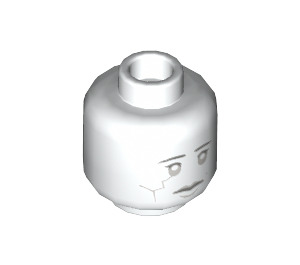 LEGO White Stone Statue Minifigure Head (Recessed Solid Stud) (3626 / 34148)