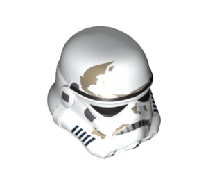 LEGO blanc Stormtrooper Casque avec Dirt Stains (30408 / 75010)