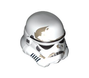 LEGO Weiß Stormtrooper Helm mit Dirt Stains (30408 / 75010)