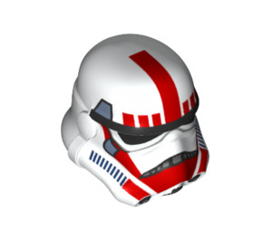 LEGO Blanc Stormtrooper Casque avec Rouge (25682 / 30408)