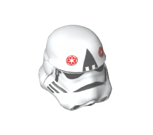 LEGO Wit Stormtrooper Helm met Rood en Zwart Markeringen (30408 / 45891)