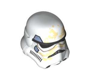 LEGO Blanco Stormtrooper Casco con Sandtrooper Amarillo Patrón (17867 / 36893)