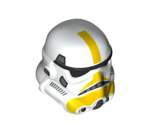 LEGO blanc Stormtrooper Casque avec Jaune Stripe (78724)